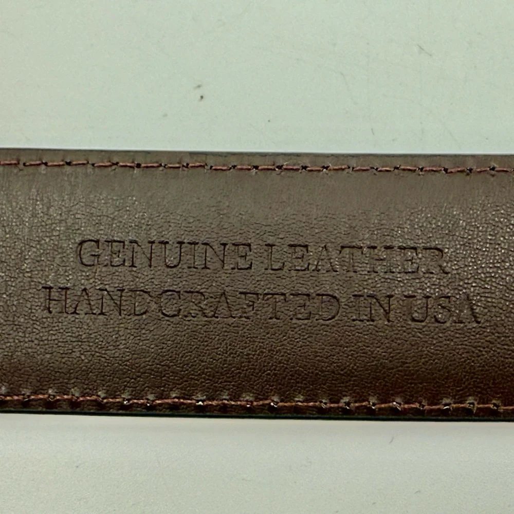 Brooks Brothers Dark Brown Pebbled Leather Belt‎ 44